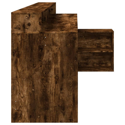 LED-Schreibtisch Grau Sonoma 200x104x91 cm Holzwerkstoff