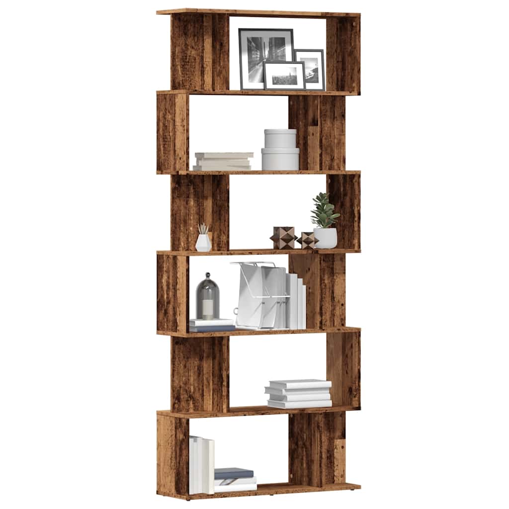 Bücherregal Schwarz Eichen-Optik 80X24X190,5 Cm Holzwerkstoff