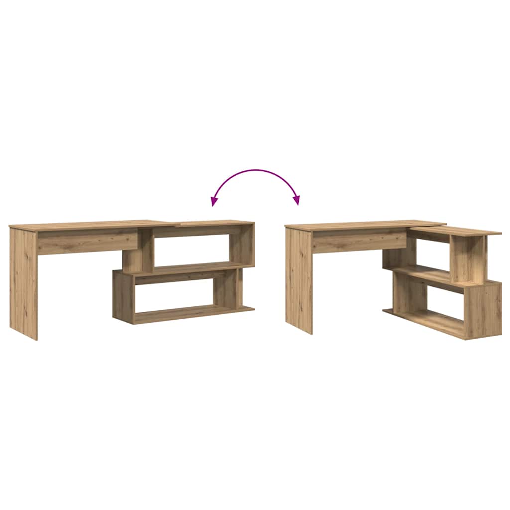 Eckschreibtisch 200,5X50X76 Cm Holzwerkstoff