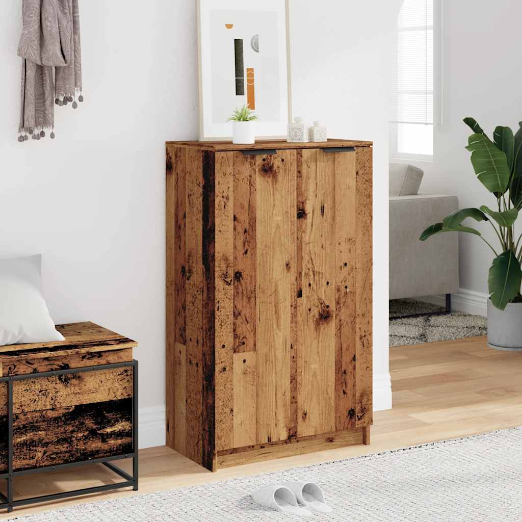 Schuhschrank Schwarz 59x35x100 cm Holzwerkstoff