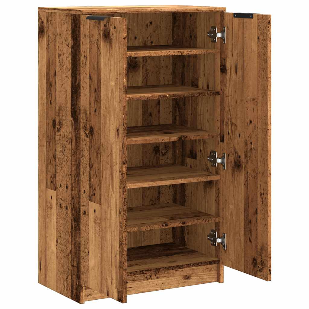 Schuhschrank Schwarz 59x35x100 cm Holzwerkstoff