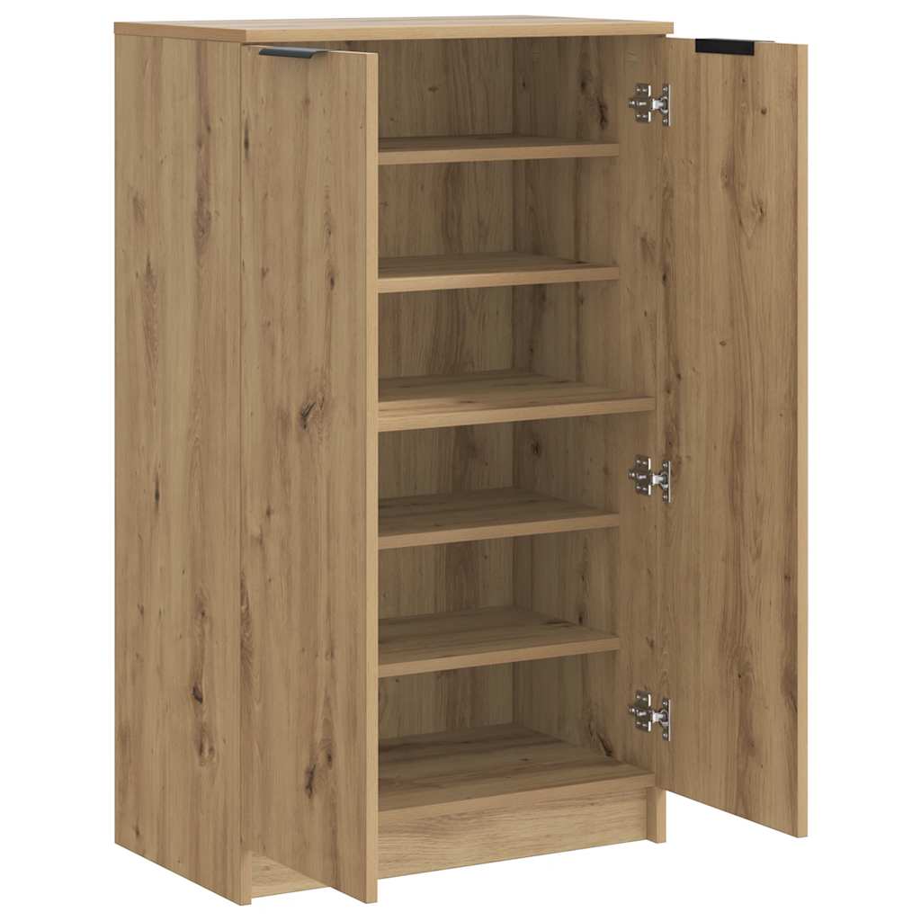 Schuhschrank Schwarz 59x35x100 cm Holzwerkstoff
