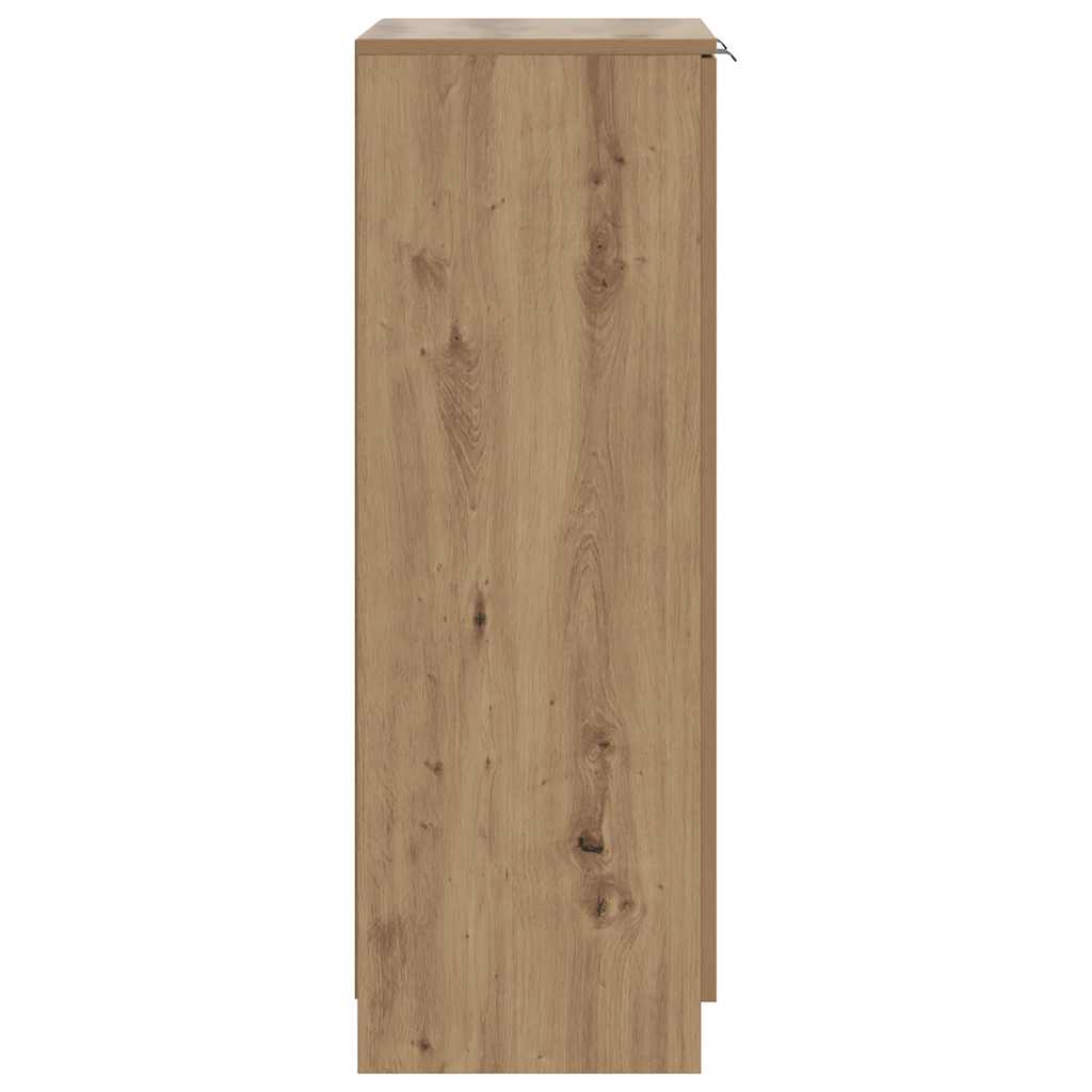 Schuhschrank Schwarz 59x35x100 cm Holzwerkstoff