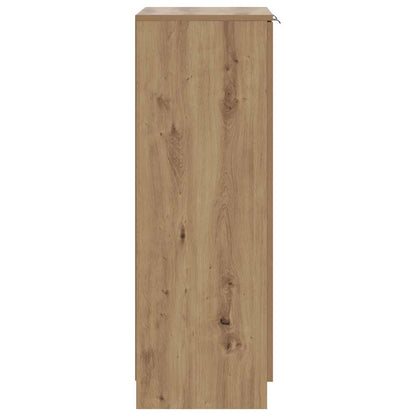 Schuhschrank Schwarz 59x35x100 cm Holzwerkstoff
