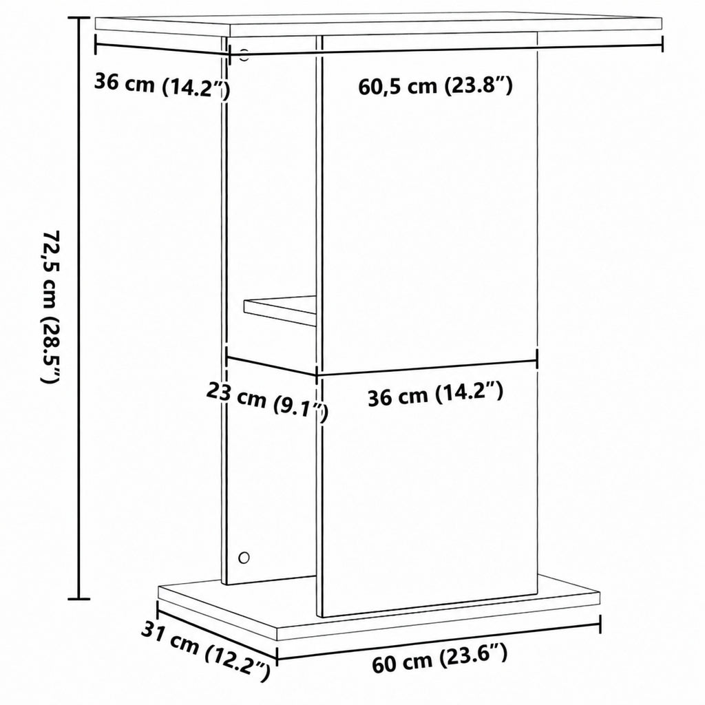 Aquarienschrank | Aquarientisch | Aquarienständer | 60,5x36x72,5 cm | Farbwahl
