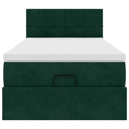 Ottoman-Bett mit Stauraum, inkl. Matratze 90x200 cm, Samtbezug