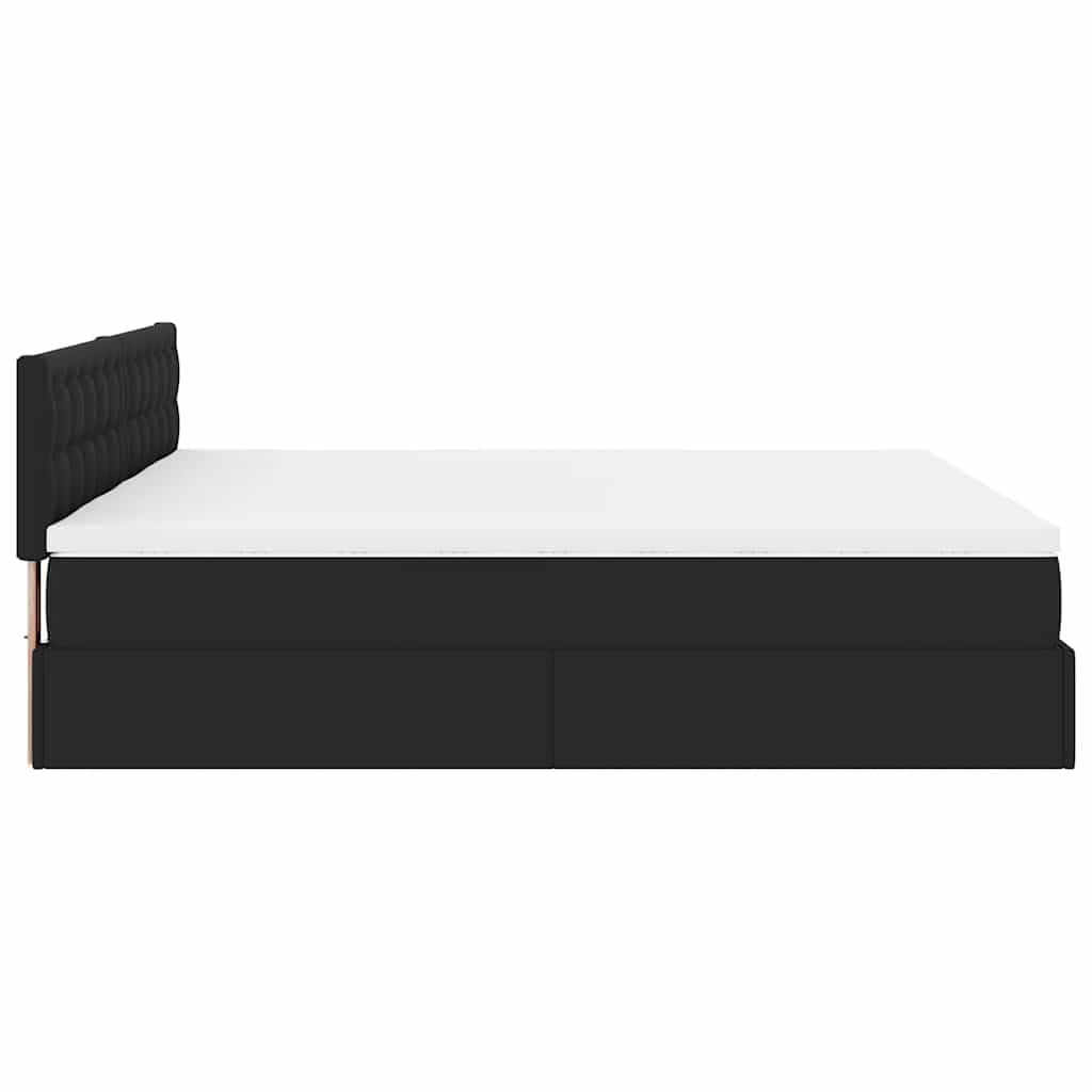 Doppelbett mit Stauraum inkl. Matratzen & LED-Beleuchtung 200x200 cm