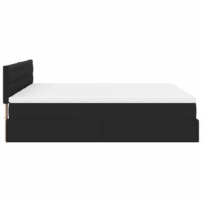 Doppelbett mit Stauraum inkl. Matratzen & LED-Beleuchtung 200x200 cm