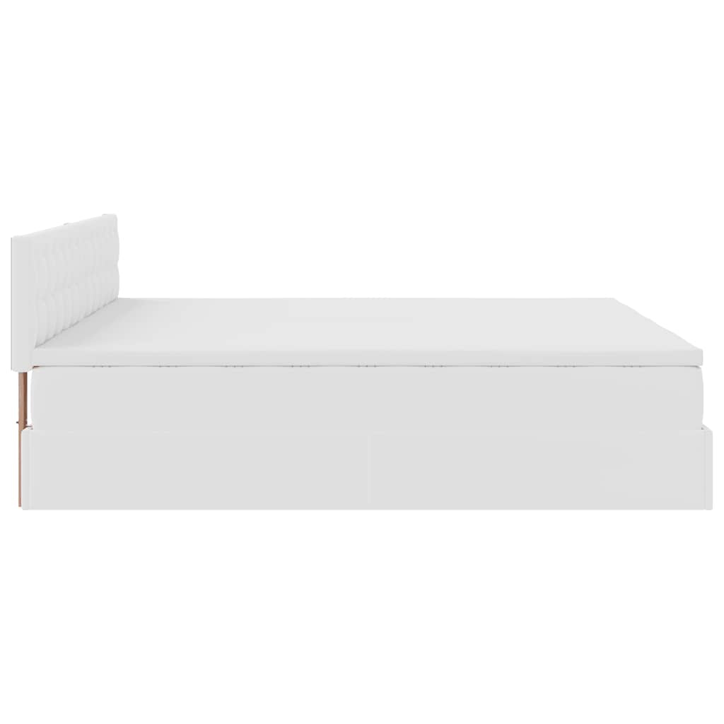 Doppelbett mit Stauraum inkl. Matratzen & LED-Beleuchtung 200x200 cm