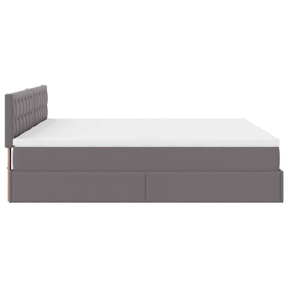 Doppelbett mit Stauraum inkl. Matratzen & LED-Beleuchtung 200x200 cm