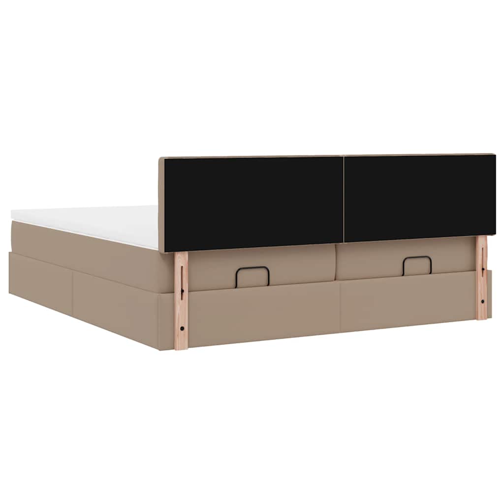 Doppelbett mit Stauraum inkl. Matratzen & LED-Beleuchtung 200x200 cm
