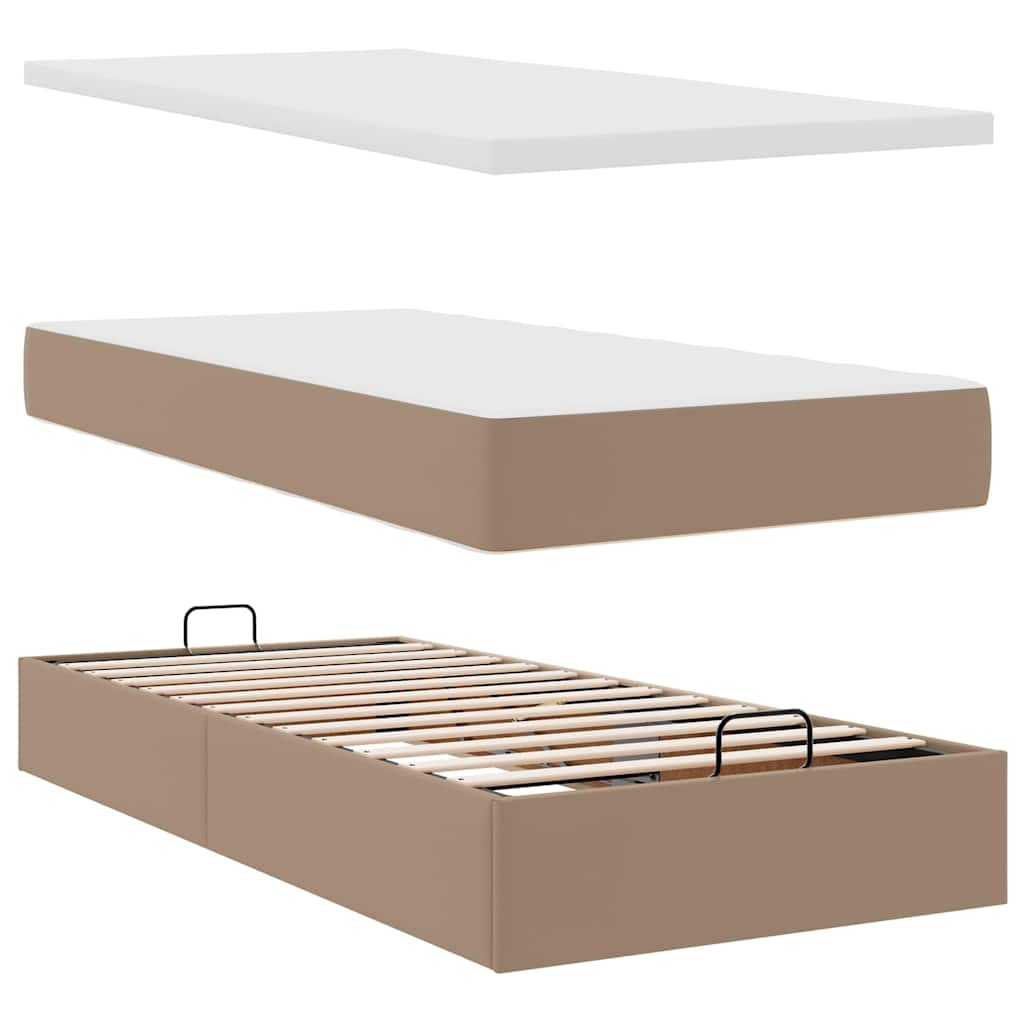 Doppelbett mit Stauraum inkl. Matratzen & LED-Beleuchtung 200x200 cm
