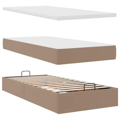 Doppelbett mit Stauraum inkl. Matratzen & LED-Beleuchtung 200x200 cm