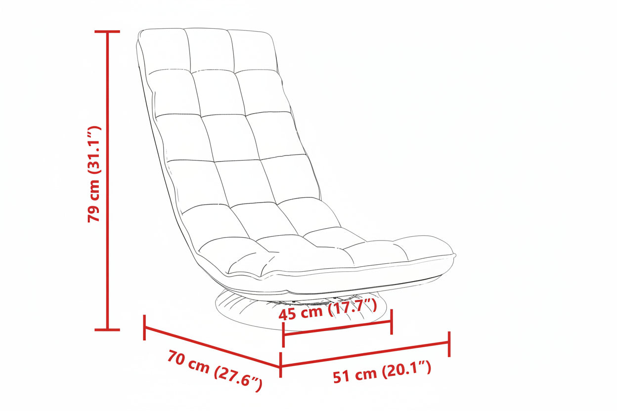 Bodenstuhl Drehbar 70X51X79 Cm Stoff