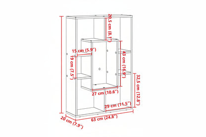 Bücherregal 63 X 20 X 90 Cm Holzwerkstoff