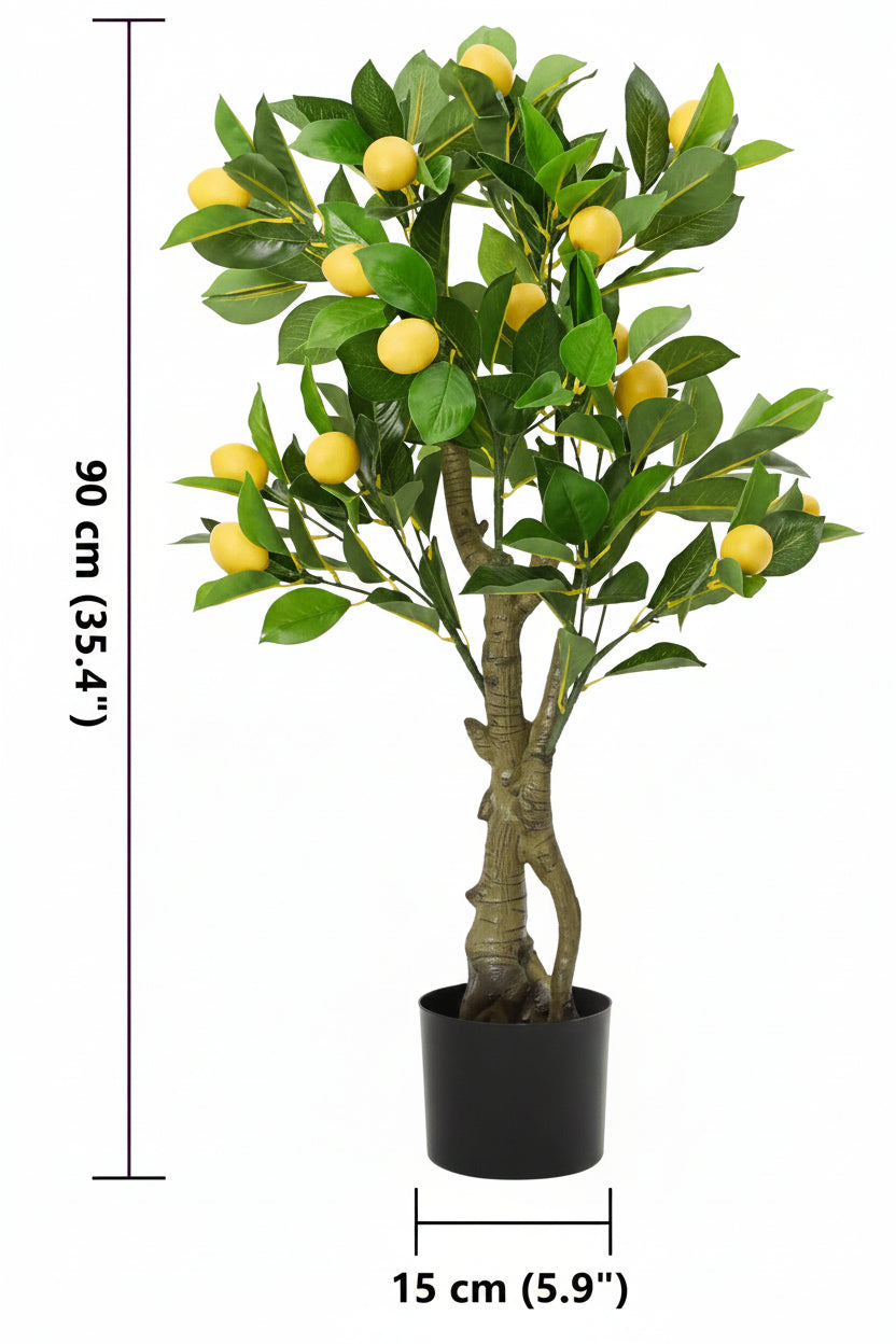 vidaXL Zitronenbaum Künstlich 234 Blätter 90 cm Grün