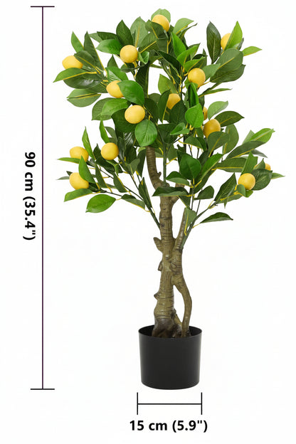 vidaXL Zitronenbaum Künstlich 234 Blätter 90 cm Grün