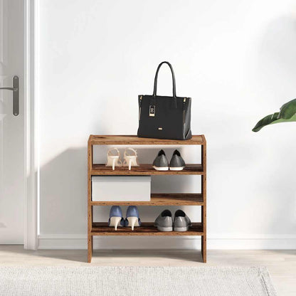 Schuhregal Stapelbar Artisan-Eiche 60x30x30,5 cm