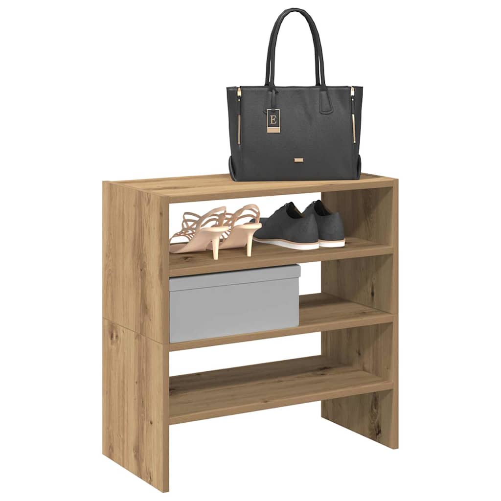 Schuhregal Stapelbar Artisan-Eiche 60x30x30,5 cm