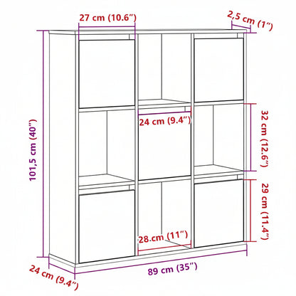Bücherregal -Optik 89X24X101,5 Cm Holzwerkstoff