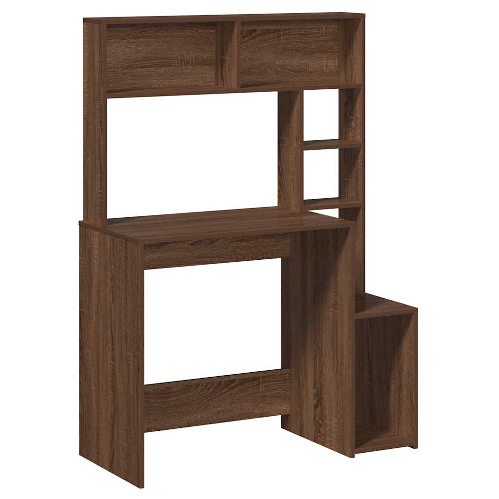 Schreibtisch mit Regal Sonoma-Eiche 100x45x140 cm Holzwerkstoff