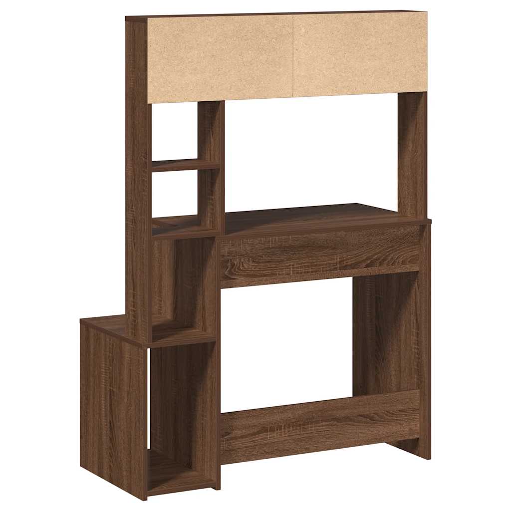 Schreibtisch mit Regal Sonoma-Eiche 100x45x140 cm Holzwerkstoff