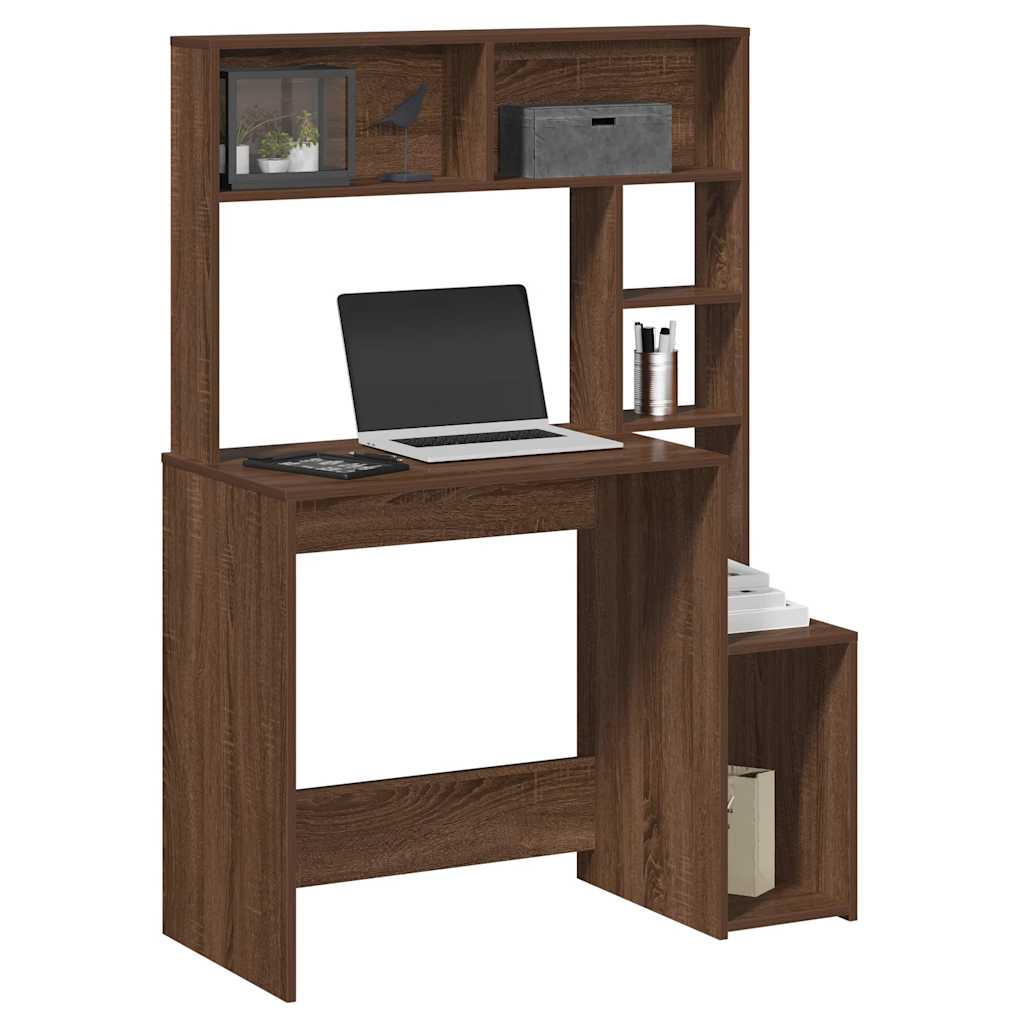 Schreibtisch mit Regal Sonoma-Eiche 100x45x140 cm Holzwerkstoff