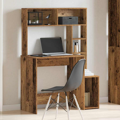 Schreibtisch mit Regal Sonoma-Eiche 100x45x140 cm Holzwerkstoff