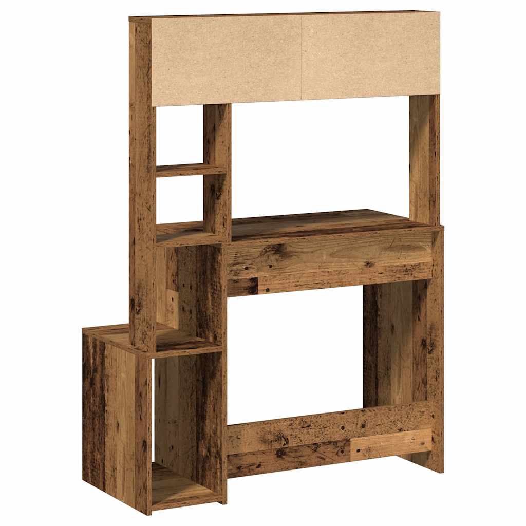 Schreibtisch mit Regal Sonoma-Eiche 100x45x140 cm Holzwerkstoff