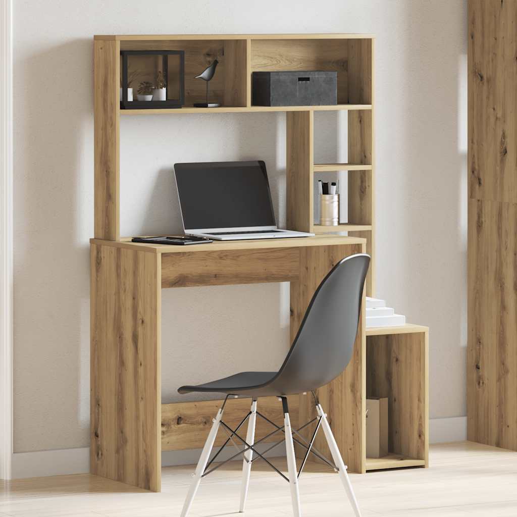 Schreibtisch mit Regal Sonoma-Eiche 100x45x140 cm Holzwerkstoff