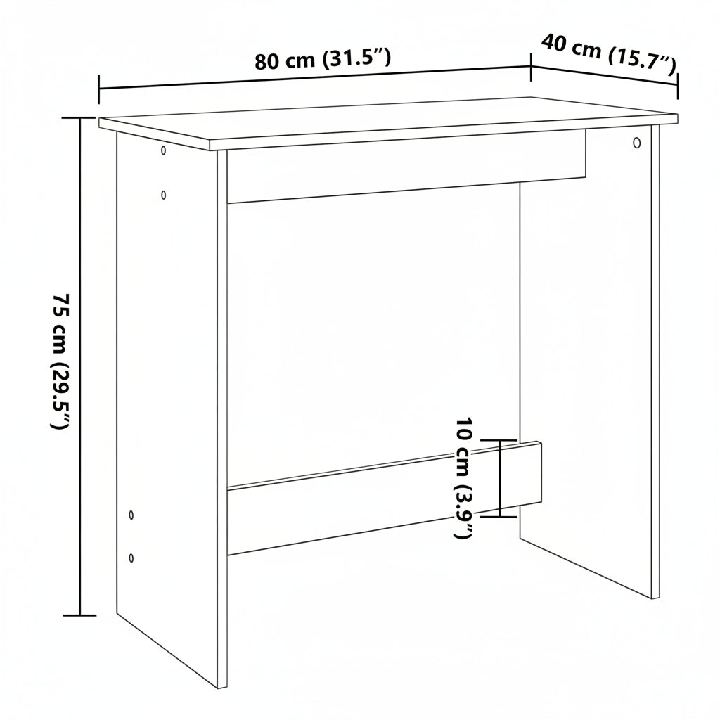Schreibtisch Sonoma-Eiche 80x40x75 cm Holzwerkstoff