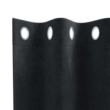 Verdunkelungsvorhänge 2 pcs Schwarz 140 x 140 cm Samt