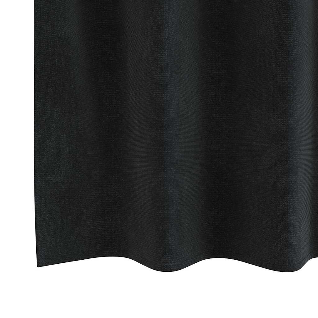 Verdunkelungsvorhänge 2 pcs Schwarz 140 x 140 cm Samt