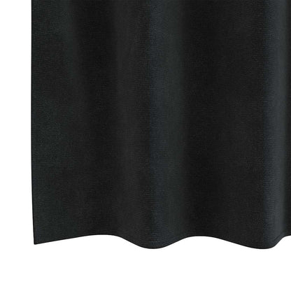 Verdunkelungsvorhänge 2 pcs Schwarz 140 x 140 cm Samt