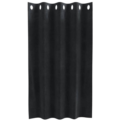 Verdunkelungsvorhänge 2 pcs Schwarz 140 x 140 cm Samt