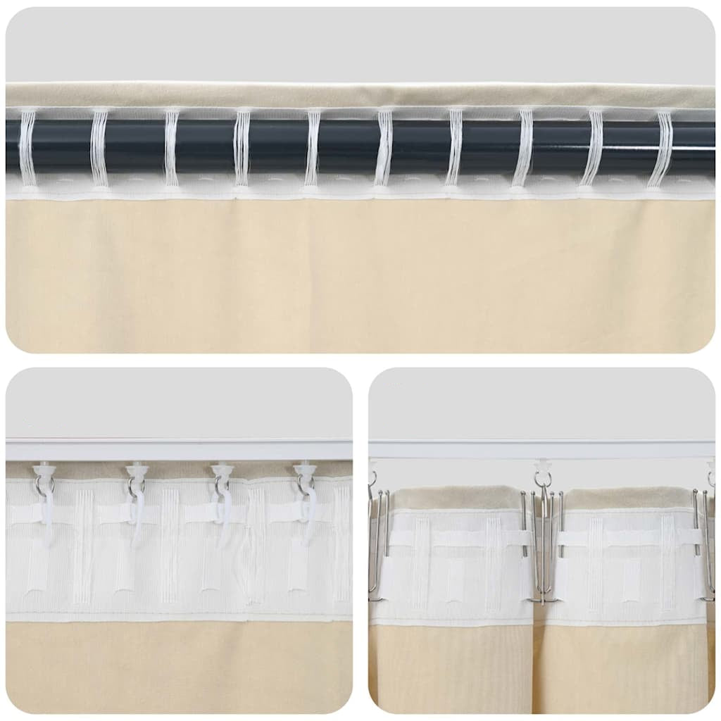 Verdunkelungsvorhänge 2 pcs Schwarz 140 x 175 cm Samt