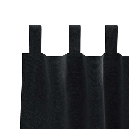 Verdunkelungsvorhänge 2 pcs Schwarz 140 x 140 cm Samt