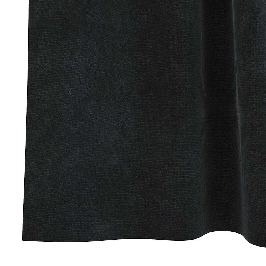 Verdunkelungsvorhänge 2 pcs Schwarz 140 x 140 cm Samt