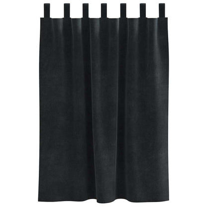 Verdunkelungsvorhänge 2 pcs Schwarz 140 x 140 cm Samt