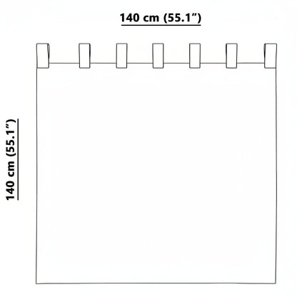 Verdunkelungsvorhänge 2 pcs Schwarz 140 x 140 cm Samt