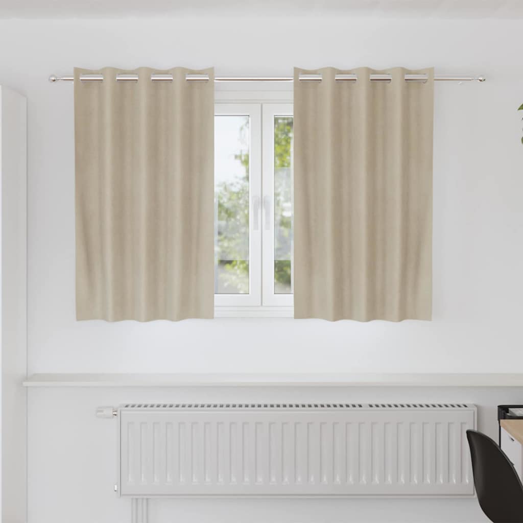 Verdunkelungsvorhänge 2 pcs Schwarz 140 x 140 cm Samt