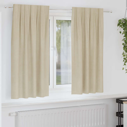Verdunkelungsvorhänge 2 pcs Schwarz 140 x 175 cm Samt