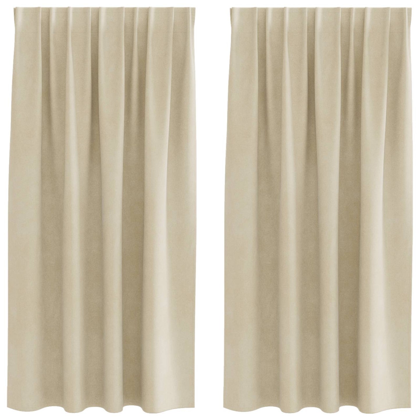 Verdunkelungsvorhänge 2 pcs Schwarz 140 x 175 cm Samt