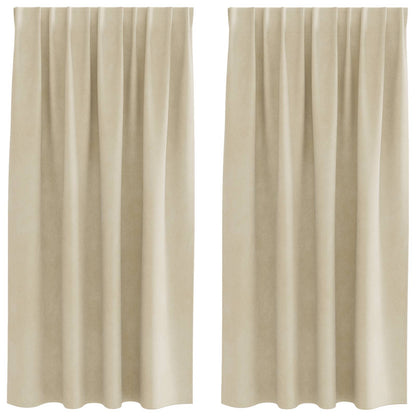 Verdunkelungsvorhänge 2 pcs Schwarz 140 x 175 cm Samt