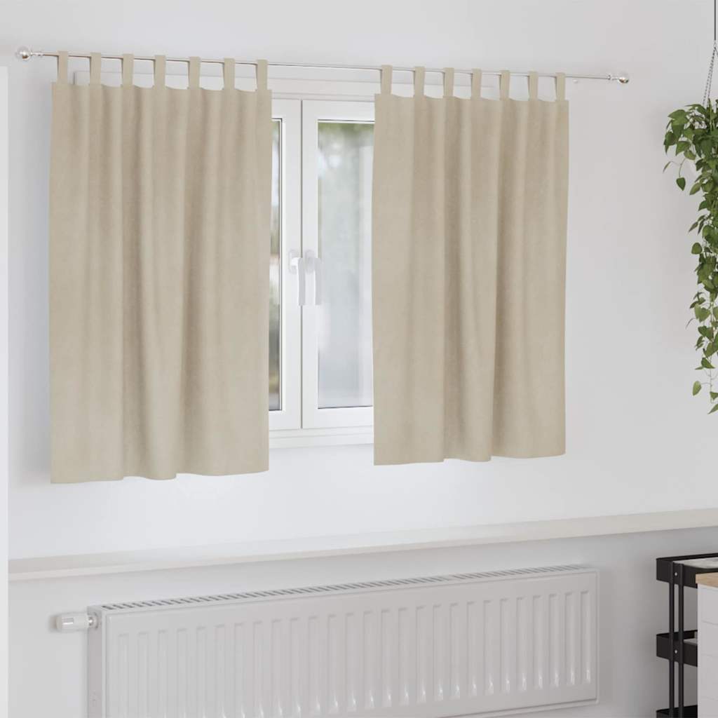 Verdunkelungsvorhänge 2 pcs Schwarz 140 x 140 cm Samt