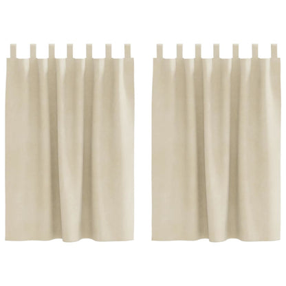 Verdunkelungsvorhänge 2 pcs Schwarz 140 x 140 cm Samt