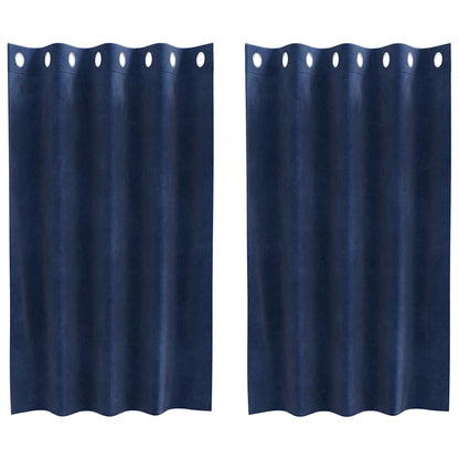Verdunkelungsvorhänge 2 pcs Schwarz 140 x 140 cm Samt