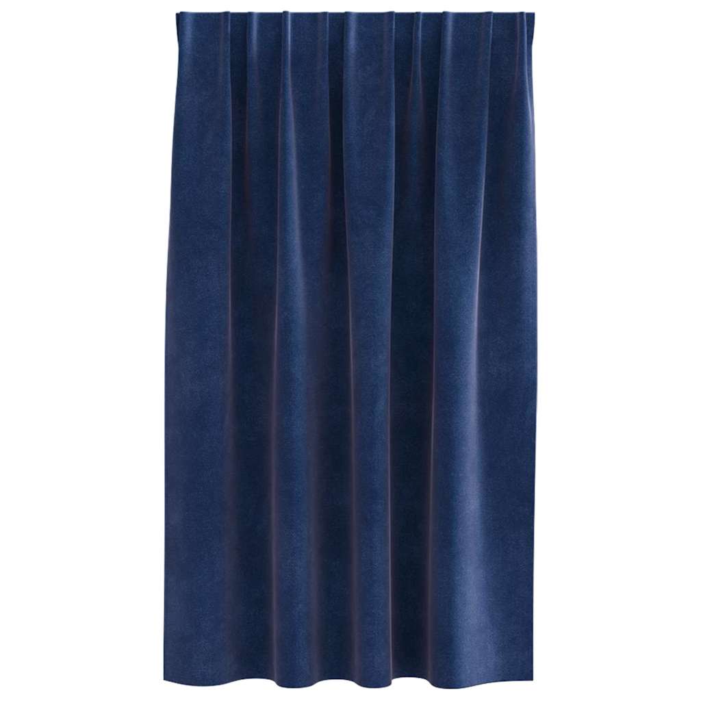 Verdunkelungsvorhänge 2 pcs Dunkelblau 140 x 140 cm Samt
