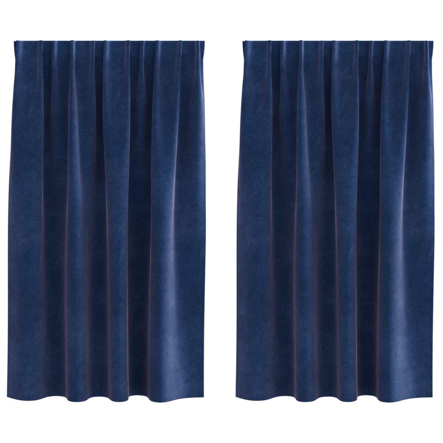 Verdunkelungsvorhänge 2 pcs Schwarz 140 x 175 cm Samt