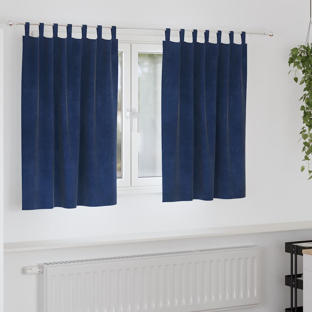 Verdunkelungsvorhänge 2 pcs Schwarz 140 x 140 cm Samt